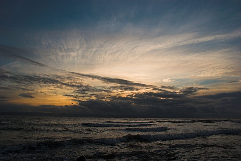 Seaside sunset - Click to go back